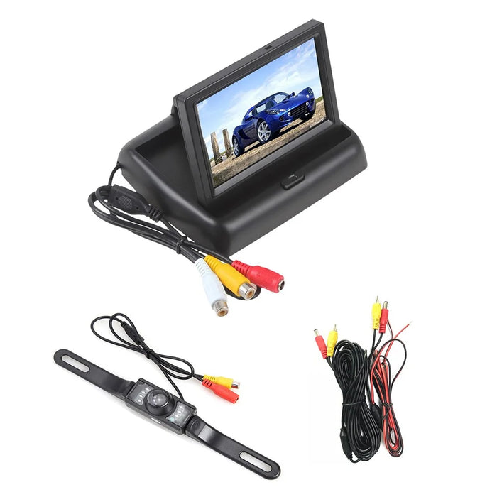 RH-312 4.3-inch TFT Folding Car Backup Monitor Display Reversing Parking Camera Kit - 1