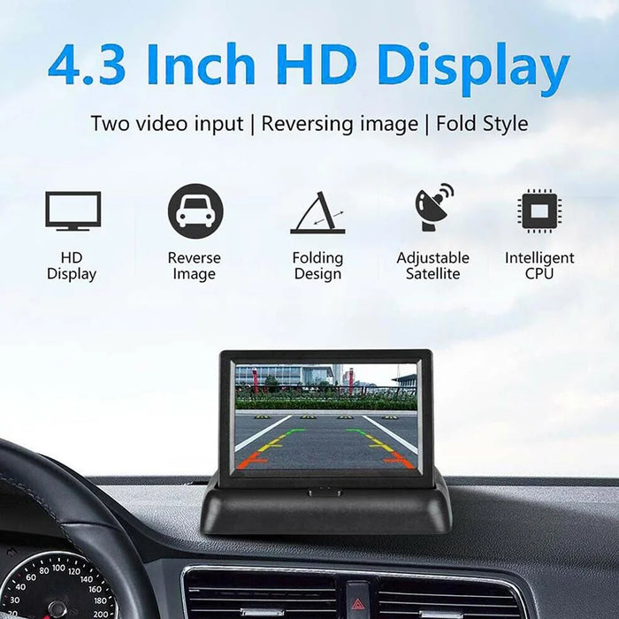 RH-312 4.3-inch TFT Folding Car Backup Monitor Display Reversing Parking Camera Kit - 4