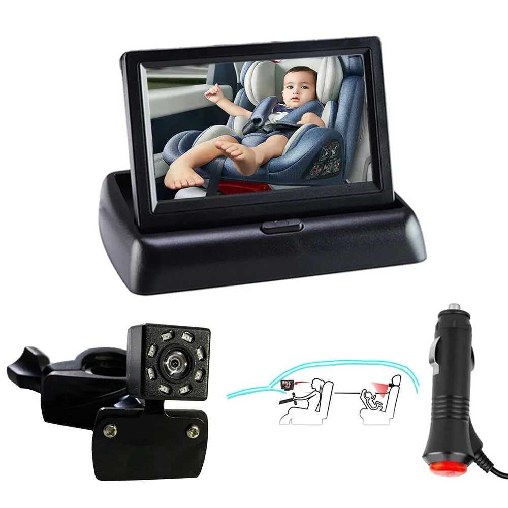 RH-B04 5.0 Inch Display 150 Degree Wide Angle Car Rear Seat Baby Monitor Camera - 1