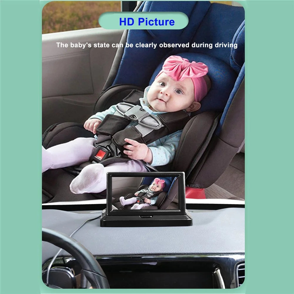 RH-B04 5.0 Inch Display 150 Degree Wide Angle Car Rear Seat Baby Monitor Camera - 2