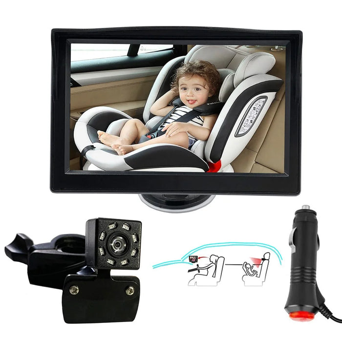 RH-B03 5.0 Inch Display Screen Baby Car Monitor Camera for Baby Rear Facing Seat - 1