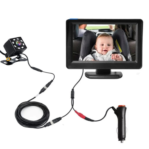 RH-B06 4.3 Inch Baby Safety Monitor Waterproof Night Vision Car Back Seat Camera - 1
