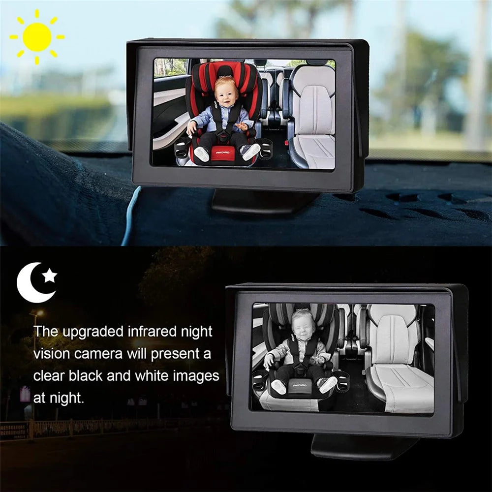 RH-B06 4.3 Inch Baby Safety Monitor Waterproof Night Vision Car Back Seat Camera - 6