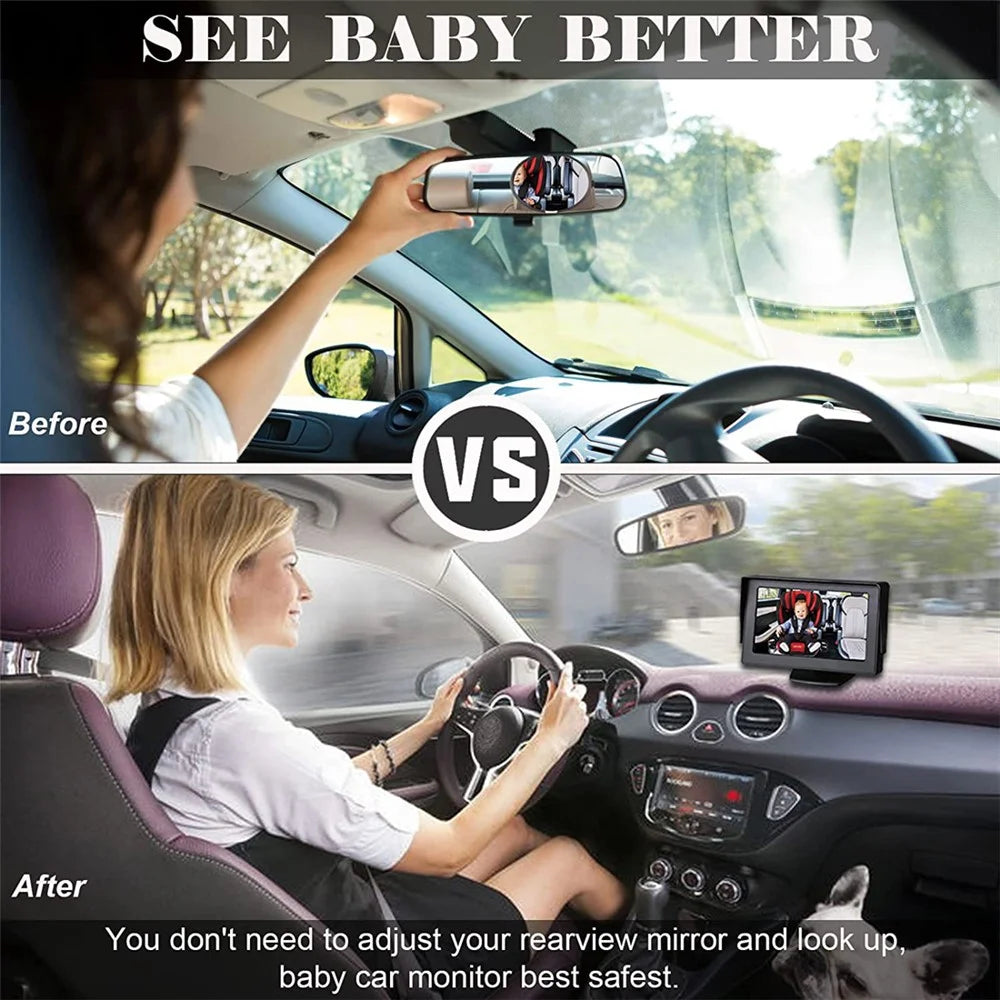 RH-B06 4.3 Inch Baby Safety Monitor Waterproof Night Vision Car Back Seat Camera - 7