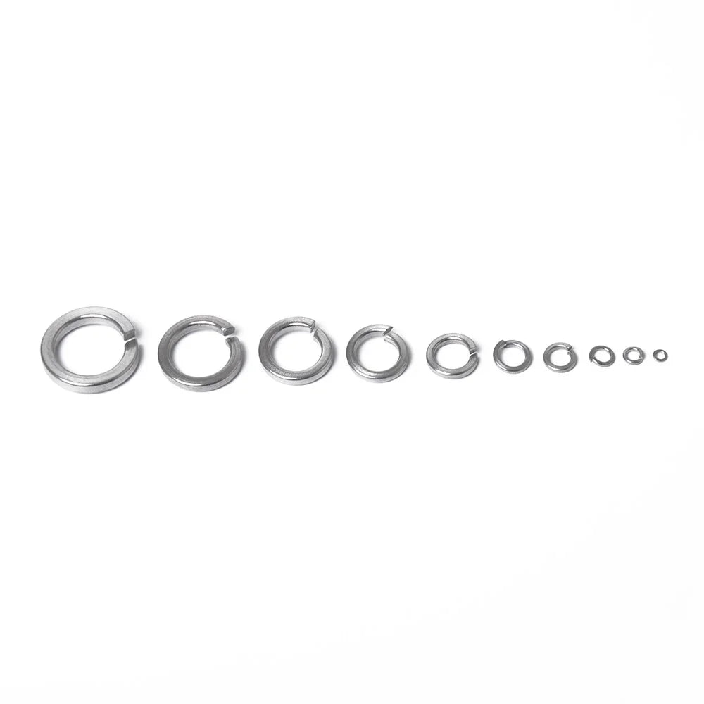 A1180 410Pcs M2-M10 Stainless Steel Assorted Spring Washers with Plastic Box - 4
