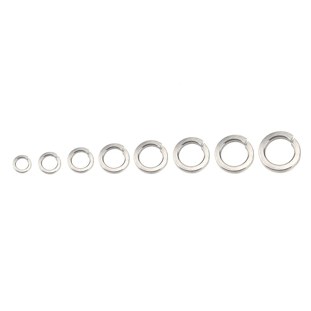 A1180 410Pcs M2-M10 Stainless Steel Assorted Spring Washers with Plastic Box - 5