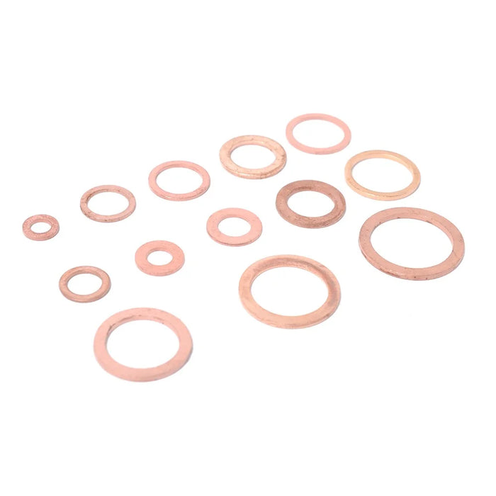 A0394 150Pcs / Set Copper Sealing Washers Flat Rings Gaskets with Plastic Box - 4