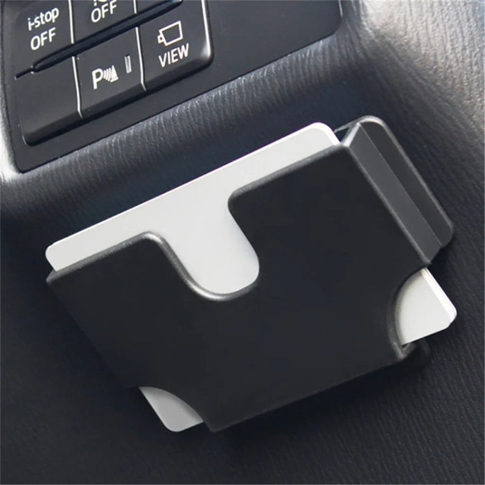 Car Sun Visor Organizer Elastomer Plastic Self Adhesive Card Holder Storage Case - 3