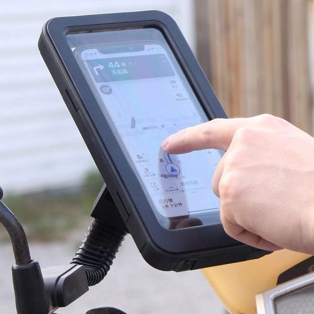 2209 Waterproof Motorcycle Touch Screen Phone Mount Magnetic Plastic Holder Bracket - 2