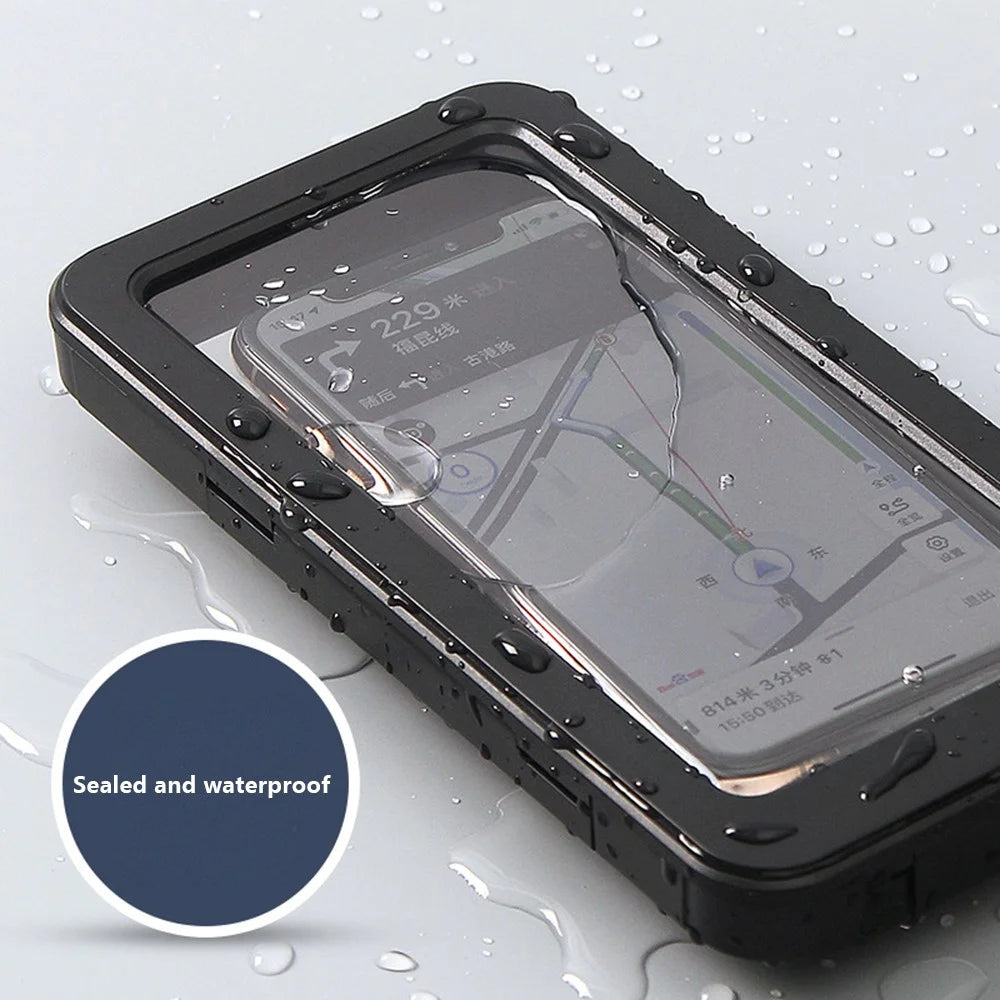 2209 Waterproof Motorcycle Touch Screen Phone Mount Magnetic Plastic Holder Bracket - 3