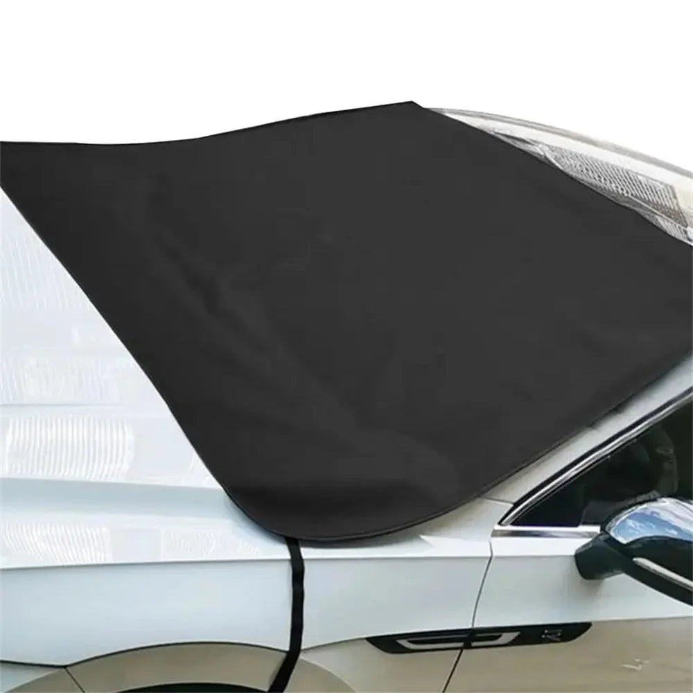 Thicken 600D Oxford Cloth Sedans Windshield Cover Black Anti-freeze Sunshade Snow Shield - 6