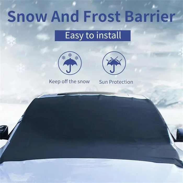 SUV Windshield Cover Thicken 600D Oxford Cloth Black Anti-freeze Sunshade Snow-proof Cloth - 2