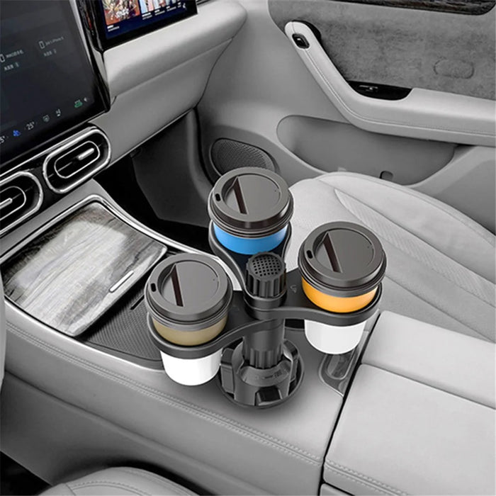 3 Position Car Cup Holder Vehicle Water Cup Coffee Milk Tea Drink Cup ABS Storage Rack - 4