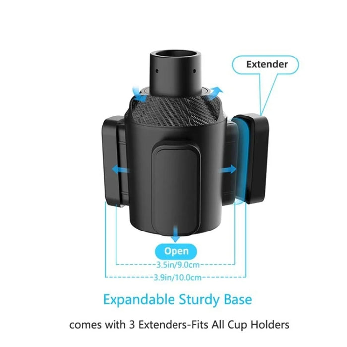 3 Position Car Cup Holder Vehicle Water Cup Coffee Milk Tea Drink Cup ABS Storage Rack - 5