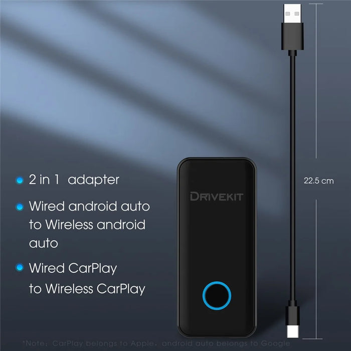 DRIVEKIT AF1313 Bluetooth-compatible CarPlay Wireless Adapter Convert Wired to Wireless Carplay Box - 2