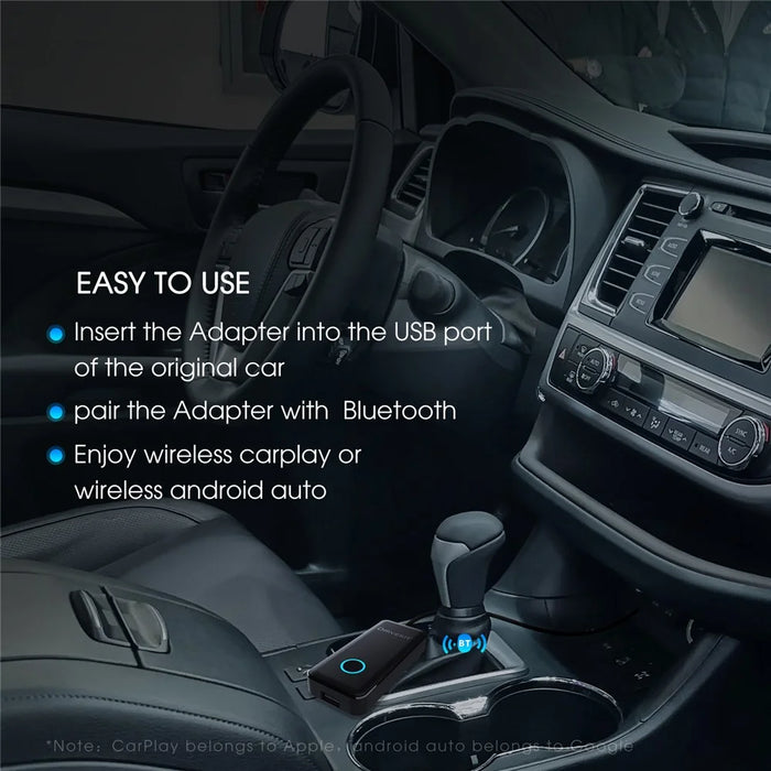 DRIVEKIT AF1313 Bluetooth-compatible CarPlay Wireless Adapter Convert Wired to Wireless Carplay Box - 4