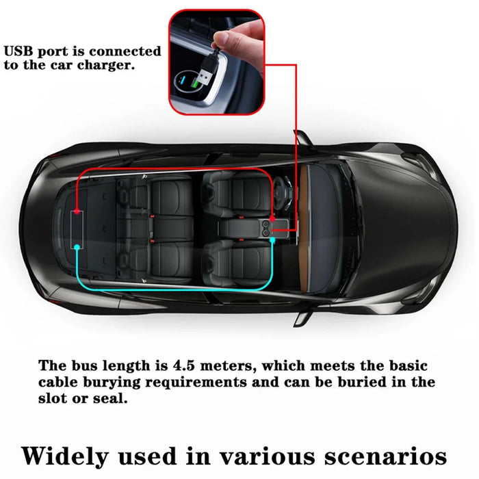 RP1035 102x348mm Waterproof Flexible LED Matrix Panel Bluetooth-compatible APP Control Car Sign - 4