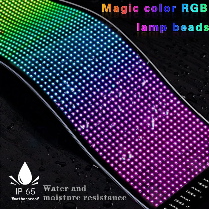 RP1035 102x348mm Waterproof Flexible LED Matrix Panel Bluetooth-compatible APP Control Car Sign - 6