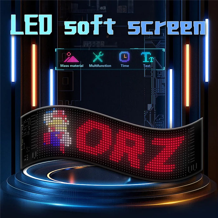 RP1259S 120x595mm LED Matrix Panel Flexible Screen Display Bluetooth-compatible APP Control LED Car Sign - 4
