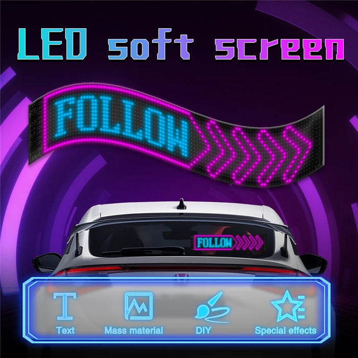 RP1259S 120x595mm LED Matrix Panel Flexible Screen Display Bluetooth-compatible APP Control LED Car Sign - 6