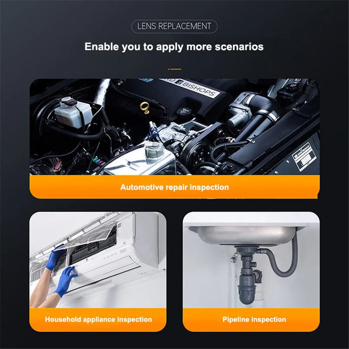 P200 10M Hard Wire 8mm Lens 4.3-inch Car Inspection Camera Industrial Endoscope - 5