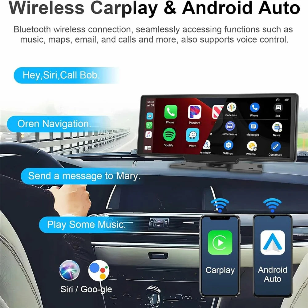 RH-W515 10.26 Inch Touch Screen CarPlay Android Auto Bluetooth-compatible Multimedia Player (No DVR) - 2
