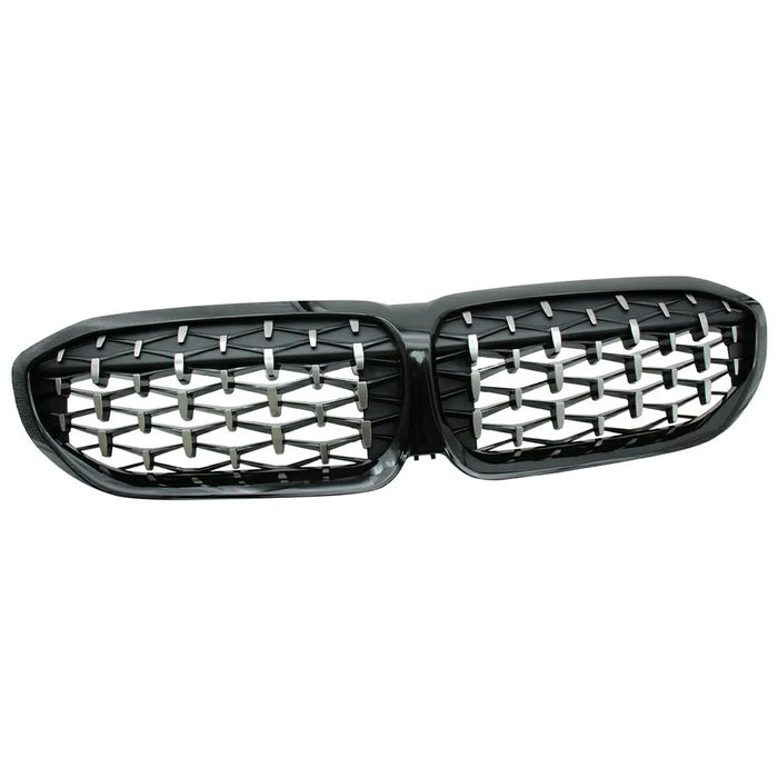 WINAUTO Car Front Air Inlet Vent Mesh Cover for 3 Series G20 2013-2019 Grid Cover - Half Black - 1