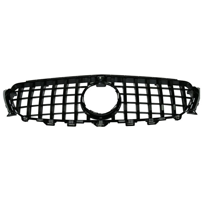 WINAUTO For W213 GT Model 2016-2019 Piano Black ABS Car Front Bumper Grille with Camera Hole - 1