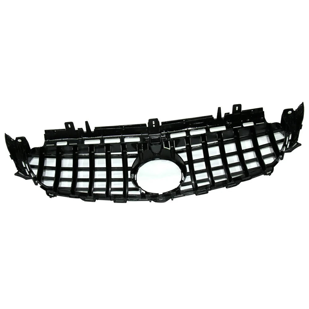 WINAUTO For W213 GT Model 2016-2019 Piano Black ABS Car Front Bumper Grille with Camera Hole - 2