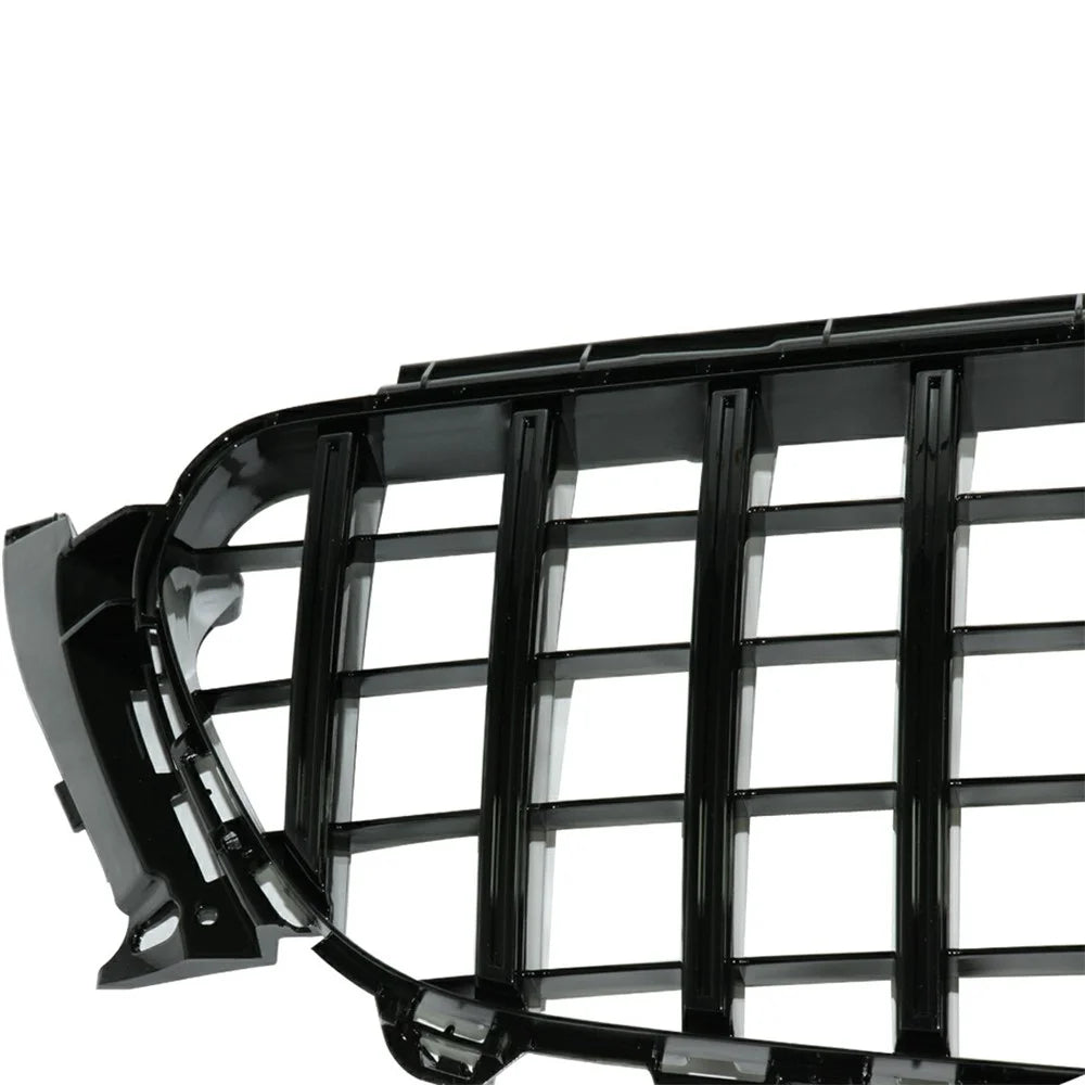 WINAUTO For W213 GT Model 2016-2019 Piano Black ABS Car Front Bumper Grille with Camera Hole - 3