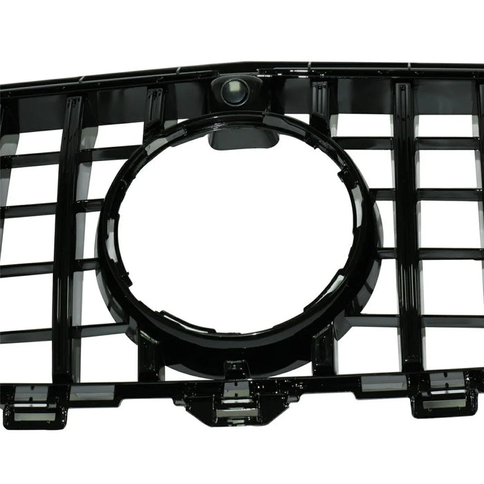WINAUTO For W213 GT Model 2016-2019 Piano Black ABS Car Front Bumper Grille with Camera Hole - 4