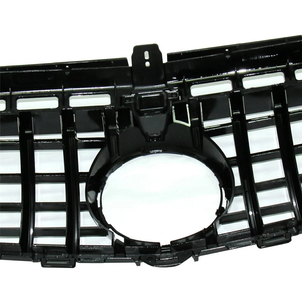 WINAUTO For W213 GT Model 2016-2019 Piano Black ABS Car Front Bumper Grille with Camera Hole - 5