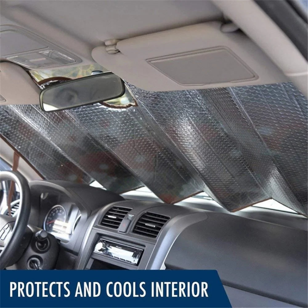 70x138cm Car Windshield Sunshade Patterns Print UV Protection Front Window Sun Shade - Black Dog - 4