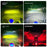 4 Modes Motorcycle LED Spotlight Motorbike Auxiliary Fog Light 3 Color External Work Light - 4