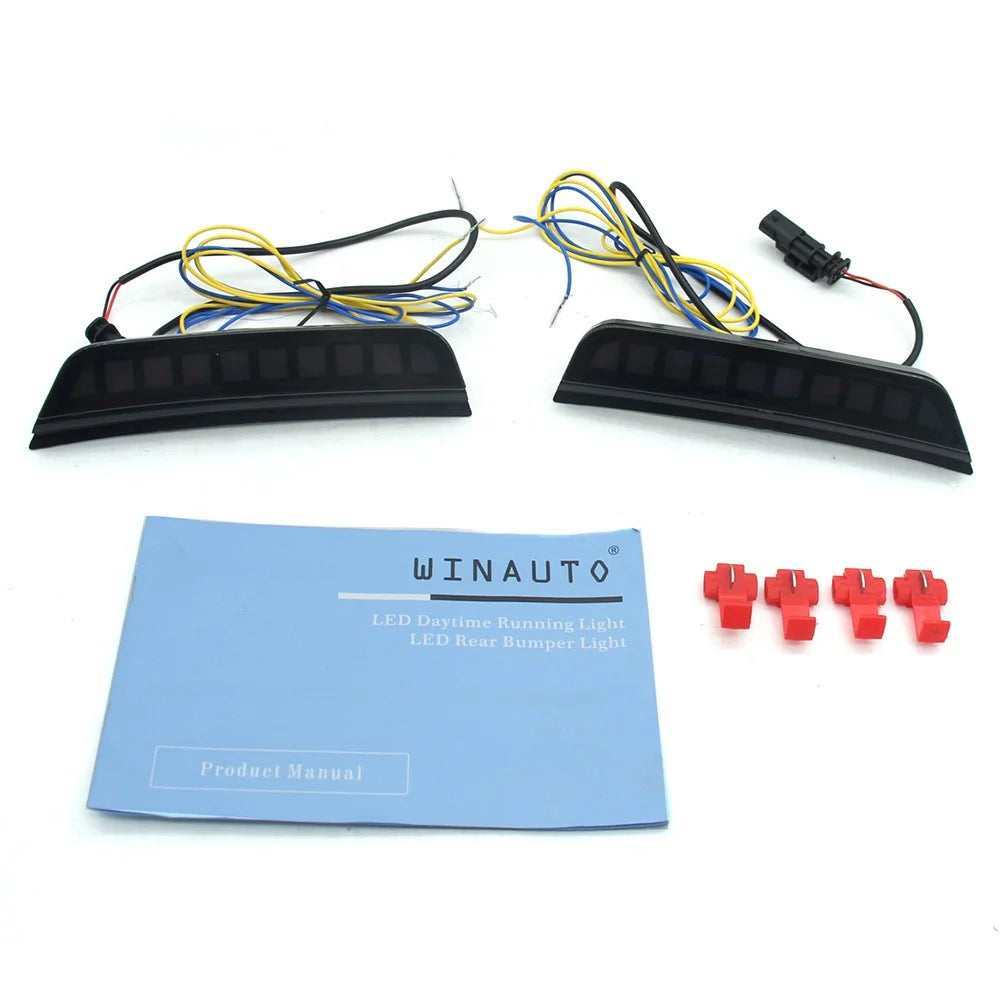 For Grand Cherokee 2021-2024 1 Pair Car Side Marker Bumper Light Three Color Running Turn Signal Lamp - 1