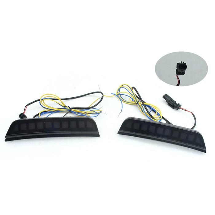 For Grand Cherokee 2021-2024 1 Pair Car Side Marker Bumper Light Three Color Running Turn Signal Lamp - 3