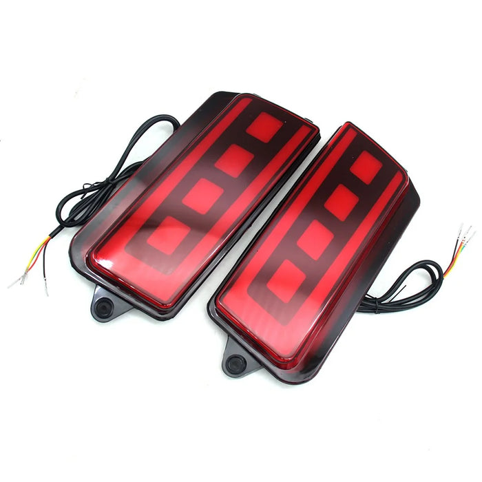 For Grand Cherokee 2005-2010 1 Pair Car Rear Bumper Light Red LED DRL Turn Signal Brake Lamp - Red - 4
