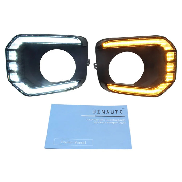 For Toyota Tacoma 2016-2023 1 Pair Car DRL Light White+Yellow LED Daytime Running Turn Signal Lamp - 1