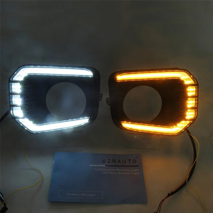 For Toyota Tacoma 2016-2023 1 Pair Car DRL Light White+Yellow LED Daytime Running Turn Signal Lamp - 3