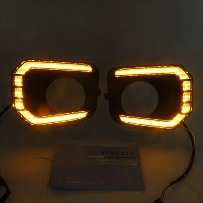For Toyota Tacoma 2016-2023 1 Pair Car DRL Light White+Yellow LED Daytime Running Turn Signal Lamp - 4