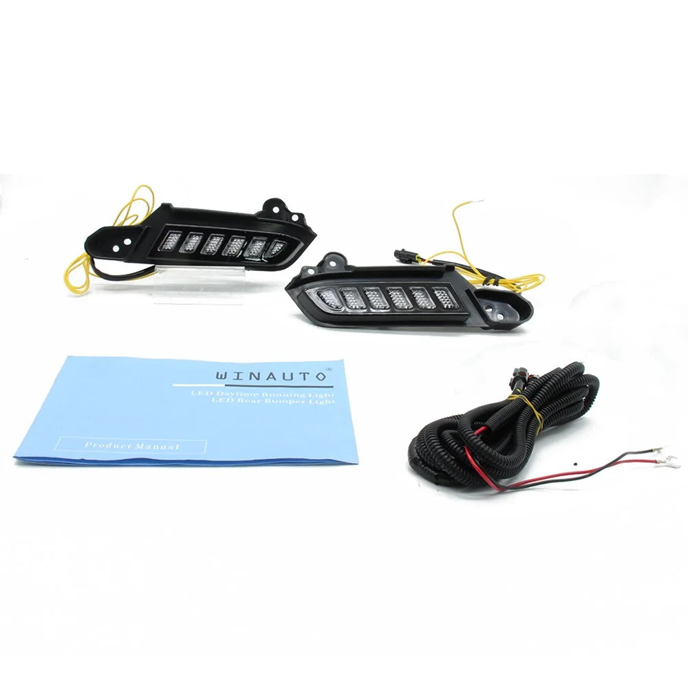 For Toyota Tacoma 2016-2020 1 Pair Car Daytime Running Light White+Yellow LED Turn Signal Lamp - 1