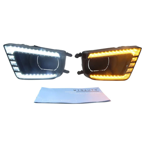 For Toyota Tacoma 2012-2015 1 Pair Car DRL Light Bright White+Yellow LED Turn Signal Fog Lamp - 1