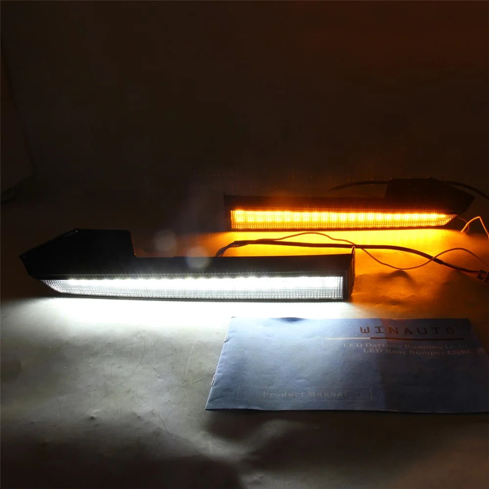 For Toyota Tacoma 2012-2015 1 Pair Car Headlight Lower Trim Light LED DRL Light Turn Signal Lamp - 3