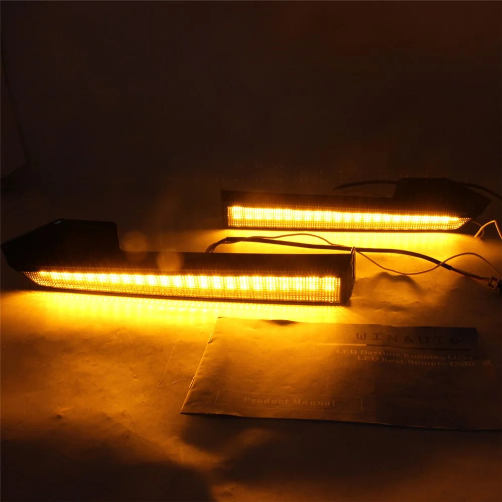 For Toyota Tacoma 2012-2015 1 Pair Car Headlight Lower Trim Light LED DRL Light Turn Signal Lamp - 4