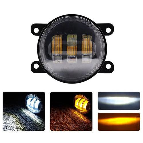 1Pc for Wrangler / CJ-5 / CJ-7 / CJ-8 SUV LED Fog Light White+Yellow Two Color Headlight Modified Front Fog Lamp - 1