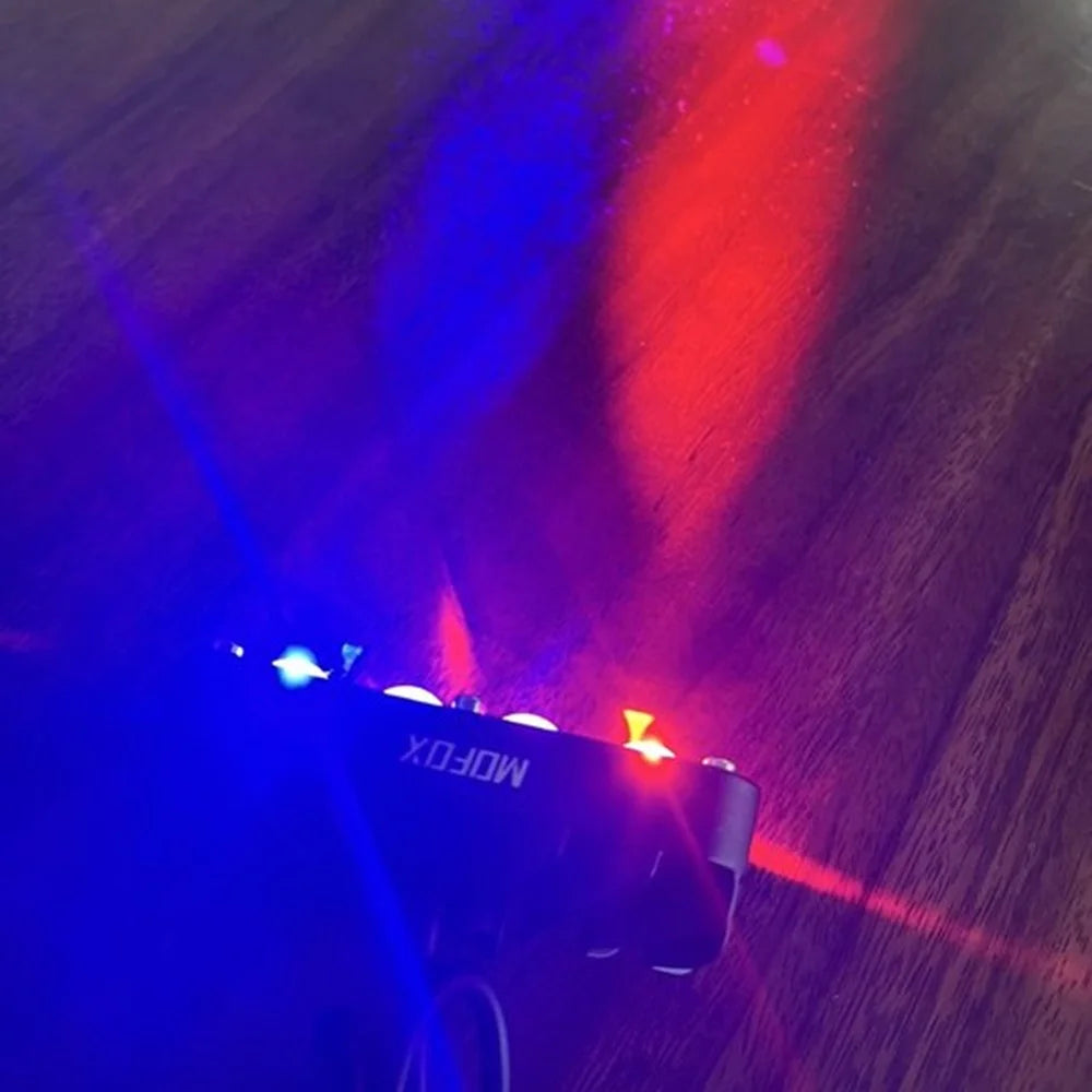 JP-V69 Motorcycle Off-Road Vehicle LED Spotlight Yellow+White Strobe Red+Blue Warning Headlight - 4