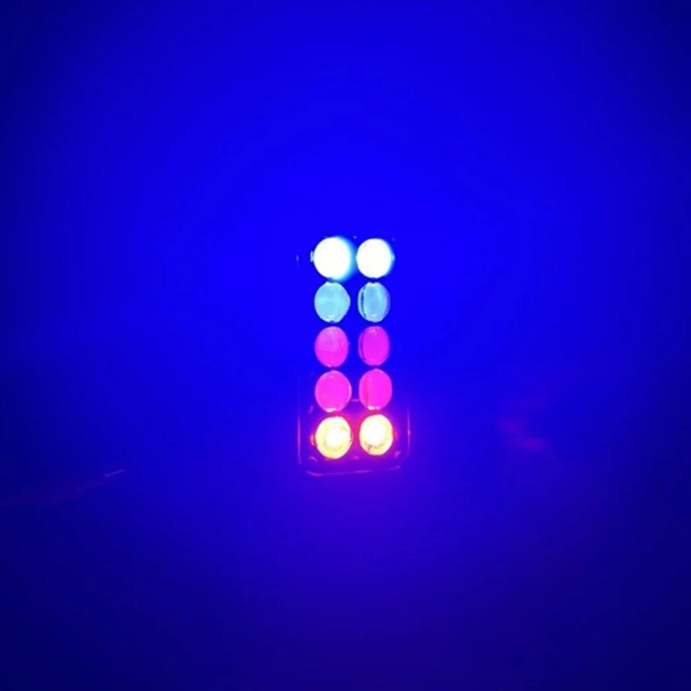JP-V69 Motorcycle Off-Road Vehicle LED Spotlight Yellow+White Strobe Red+Blue Warning Headlight - 6