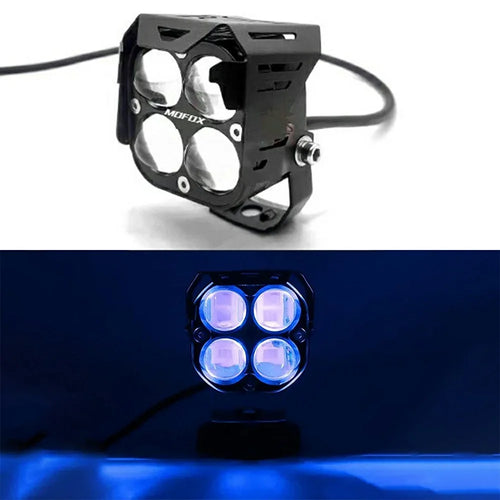 W06 30W High Brightness LED Car Driving Light SUV Off-Road Vehicle Spotlight - White+Yellow+Blue - 1