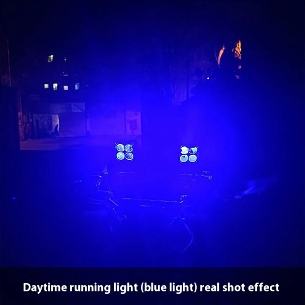 W06 30W High Brightness LED Car Driving Light SUV Off-Road Vehicle Spotlight - White+Yellow+Blue - 3