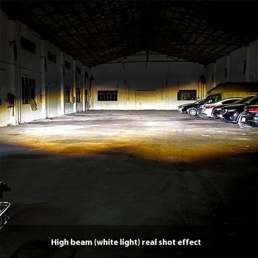W06 30W High Brightness LED Car Driving Light SUV Off-Road Vehicle Spotlight - White+Yellow+Blue - 4